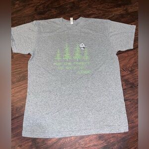 American Apparel Gray Tee with Green Graphic